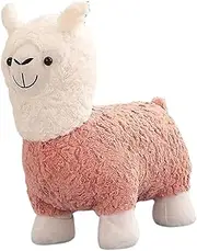 Llazsybz Alpaca Footrest: A Cozy Addition to Your Home Decor, Pink, as described