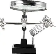 TIDTALEO Soldering Iron Stand with Magnifier Clamp Portable Soldering Station for Electronics DIY Projects and Detailed Work Essential Tool for Electricians and Hobbyists