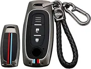 ontto Metal Car Key fob Cover Key case Fit for Nissan X-Trail T33 Qashqai J12 Ariya Altima Teana 2022 2023 Keyring Silicone Key Shell Holder Bag Keychain Protector Accessories 3 Button A Black