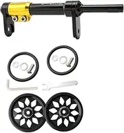 BIUDECO 2 Sets Easy Wheel Telescoping Pole Bike Wheel Back Wheel Roller Bike Accessories Easy Wheel Extension Rod Easy Wheel Extender Wheels Extender Rod Accessories for Folding Bike