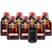 7L Motul 8100 X-MAX 0W40 Wix Filter Motor Oil Change Kit For Jaguar API SN