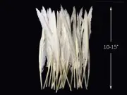 10 Pieces - Natural White Goose Pointers Long Primaries Wing Feathers Costume