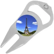 Eiffel Tower Golf Ball Marker Divot Repair Tool Bottle Opener