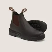 BLUNDSTONE SAFETY Men's Work Series Soft Toe Chelsea Work Boot Brown - 490, Brow