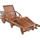 Acacia Wooden Outdoor Garden Decor Patio Deck Pool Chair Seat Sun Lounger