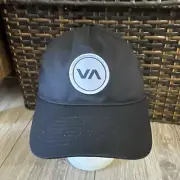 RVCA Mens Black Sullivan Snapback Hat Baseball Cap Adjustable One Size