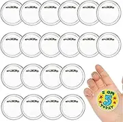 20 Pcs Acrylic Badge Making Kit, Acrylic Design Button Badge, Clear Design Craft Buttons Pins Making Kit Sublimation Buttons for DIY Craft Party Picture Make Your Own Buttons (25mm/0.98inch)
