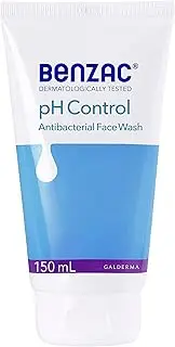 [Benzac] PH Control Antibacterial Face Wash 150ml, Dermatologist Tested, Contains Niacinamide, Gluconolactone & Zinc, Rebalancing Wash for Spot Prone Skin, Deeply Cleanses & Hydrates for up to 4 hours