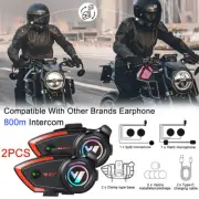 Bluetooth Motorcycle Helmet Headset Waterproof 2-Rider Intercom Speaker Earphone
