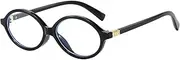 Onrtry Retro Oval Glasses for Women Men Fake Nerd Glasses Round Non-prescription Computer Eyeglasses