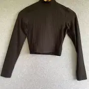 Atmos & Here Nikita Rib Turtle Neck Long Sleeve Top Size 6 NEW
