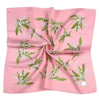 在飛比找Yahoo奇摩購物中心優惠-JUNKO SHIMADA優雅風鈴花水玉小圓點純綿帕巾-粉紅