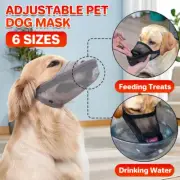 Adjustable Pet Dog Mask Mouth Muzzle Anti Barking Bite Stop Chewing 6 Sizes AU