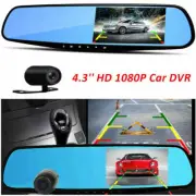 4.3'' HD 1080P 170° Car DVR Dash Camera Front Rear DVR Dual Lens Video Recorder (for: Daihatsu)