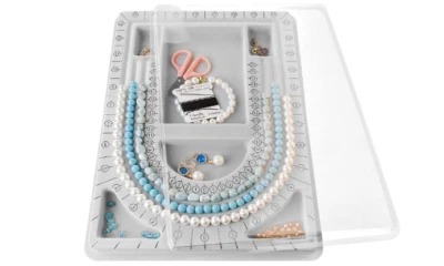 Jewelry Making Design Bead Board Bracelet Clear Cover DIY Necklace Earrings Make