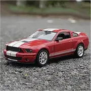Scale Finished Model Car 1:24 for Ford Mustang Shelby GT500 Cobra 2007 Simulation Alloy Sports Car Model Collect Gifts Miniature Replica Car(Red)