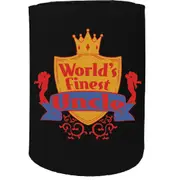 Alcohol Stubby Holder - Worlds Finest Uncle - Funny Novelty Birthday Gift Joke Beer Can Bottle