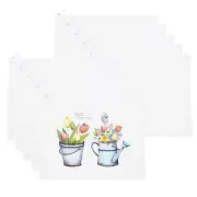25 Pcs 7.87" x 6" Canvas Sublimation Blank Makeup Bags with White Zipper, White