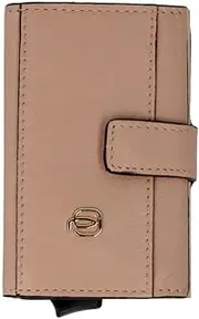 [Piquadro] Circle Compact Wallet with Single Slider RFID Pink - White, Pink - White