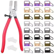 shynek Key Fob Hardware, 50PCS 1 Inch Lanyard Keychain Hardware with Key Fob ...