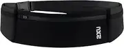 2XU Unisex Run Belt Black - Lightweight and Adjustable Fitness Waist Pack for Running, Jogging, and Outdoor Activities - Securely Holds Phone, Keys, and Essentials - One Size, Black, Run Belt
