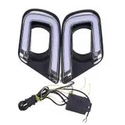 LED DRL Daytime Running Light Fog Lamp 12V Car Running Lights for Journey Freemont 2014 2015 2016 Blackwhite