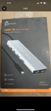 j5create - JCD403 -USB4 8K 2.5G LAN 6in1Multi-Port Hub - Space Gray "BRAND NEW"