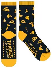 Frankly Funny Novelty Socks One Size Fits Most - Tradies Get The Ladies, EJF E11002