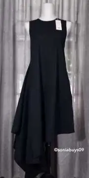 Adidas Y-3 Asymmetric Dress, H63039, Black, Size S