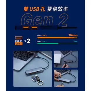 【亞果元素】CASA Hub A05 USB-C Gen2 免驅動 五合一多功能 高速集線器 轉接器 讀卡機 影像傳輸