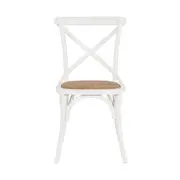 Provincial Cross Back Dining Chair Crisp White