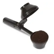 Coffee Spoon Reusable 19x5.3x5.6cm 1pcs ABS Black Built-in Funnel Capsule Spoon