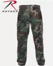 ROTHCO 4271 Woodland Camo Vintage 100% Rip-Stop Vietnam Era BDU Fatigue Pants