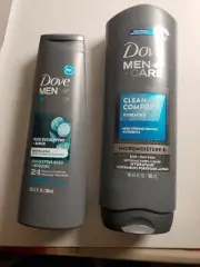 2 Dove Men+Care: 1 Body/Face Wash & 1 Shampoo/Conditioner NEW