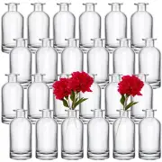 24 Pack Glass Living Bud Vases Bulk Flower Small Vase Clear Vase, Glass Jar V...