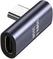 Portable 90 Degree USB-C Male to USB-C Female Adapter Data Right Angled Converter Compatible for Tablet and Mobile Phones