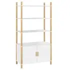 Highboard White 80X40x153 Cm Engineered Wood pine wood Sideboards & Buffets