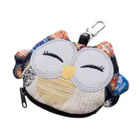 在飛比找momo購物網優惠-【KIRO 貓】貓頭鷹 花布 吊飾/零錢包(820377)