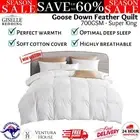 Giselle Goose Down Feather Quilt 700GSM Duvet Summer Blanket Cover Super King