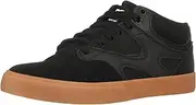 [DC] Men's Kalis Vulc Mid Top Casual Skate Shoe, Black/Black/Gum, 10.5, Black/Black/Gum, 10.5