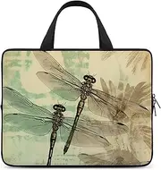 Laptop Case Sleeve Shockproof Computer Carrying Bag Dragonfly Dragonflies Vintage Laptop Bag Tote Lightweight Notebook Case Cover Traveling Briefcase Handle Bags for Travel Business 17inch