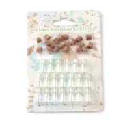 20x Clear Tampions Glass Wish Bottles Jar Vials With Cork Bead Container 18x10mm