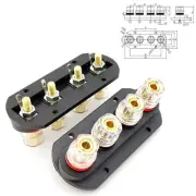 4mm Binding Post Speaker Cable Audio Amplifier Terminal Plug Jack Gold Plated
