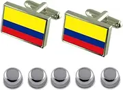 [Select Gifts] Shirt Dress Studs Colombia Flag Cufflinks