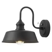 12'' Dusk to Dawn Outdoor Barn Lights Outside Black Gooseneck Light Fixture 1...
