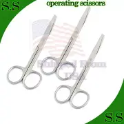 3 OPERATING DISSECTING SCISSORS 5.5"STRAIGHT BLUNT/SHARP SURGICAL INSTRUMENTS
