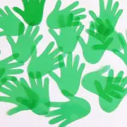 Sequin Glove Vinyl Go Go Trans Green. Made in USA