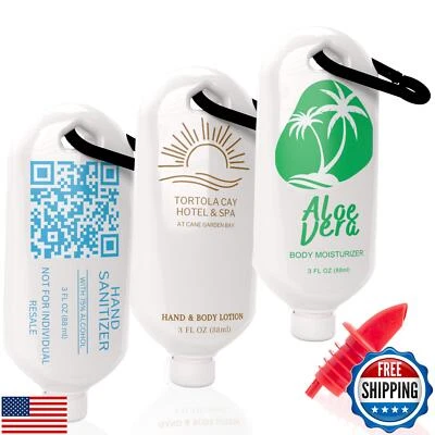 Hidden Alcohol Flask Set – 3 Pack of 4oz (12oz Total) Lotion Bottle Flasks wi