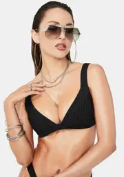 [Frankies Bikinis] Georgia Ribbed Bikini Top