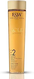 FAIR & WHITE 2: Gold Revitalizing Argan Oil - Nourishing & Brightening, Hydroquinone-Free, 200ml / 6.76fl.oz.